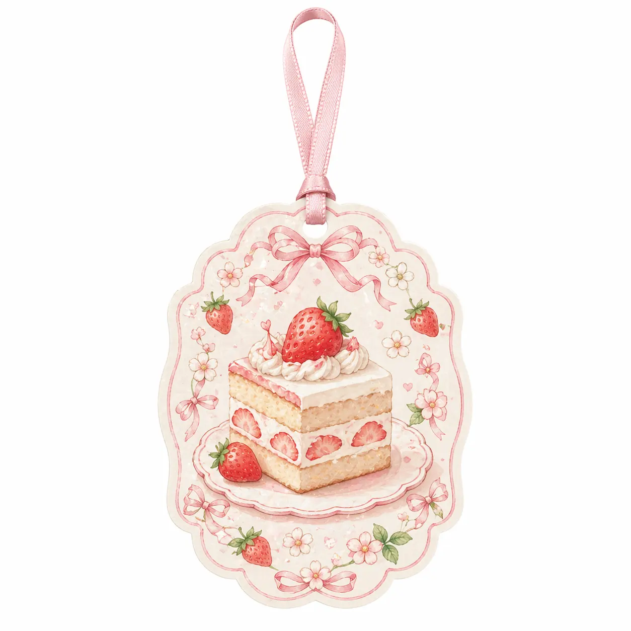 Erdbeerkuchen-Lufterfrischer hängen