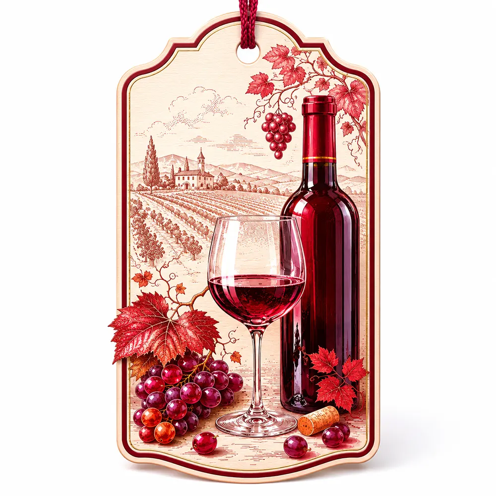 Ambientador de vinho tinto pendurado